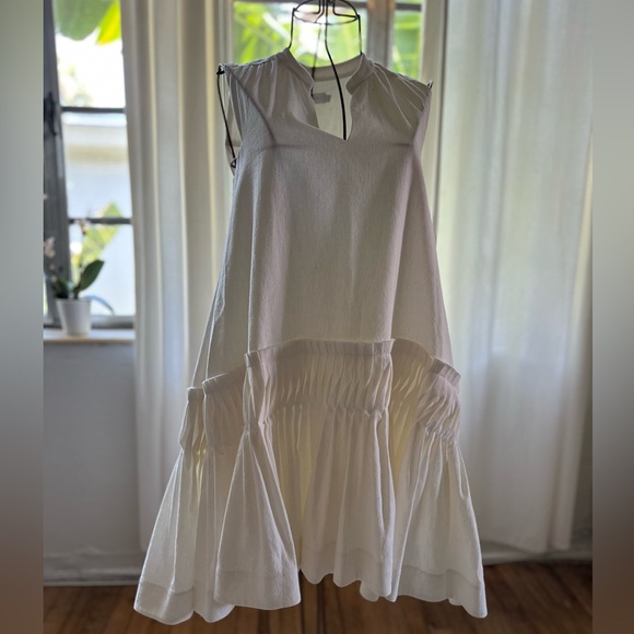 White Designer Mini Dress - Picture 3 of 5